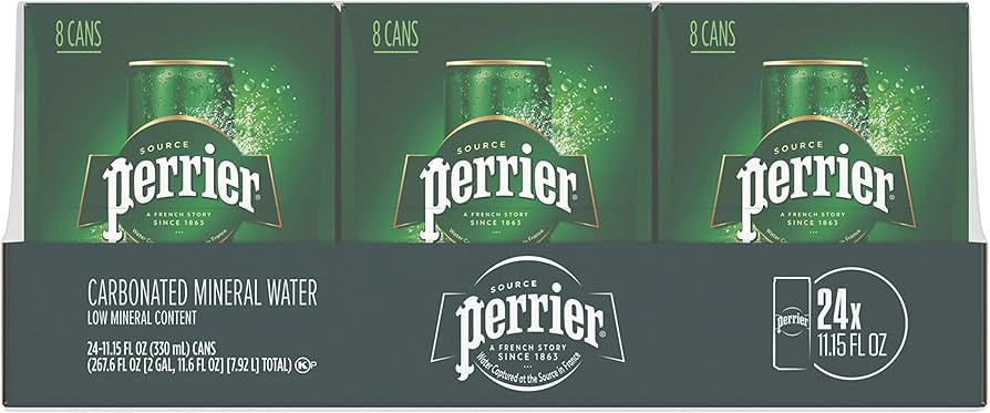 Perrier Sparkling Water, 11.15 Fl Oz Cans, 8 count (Pack of 3) | Amazon (US)