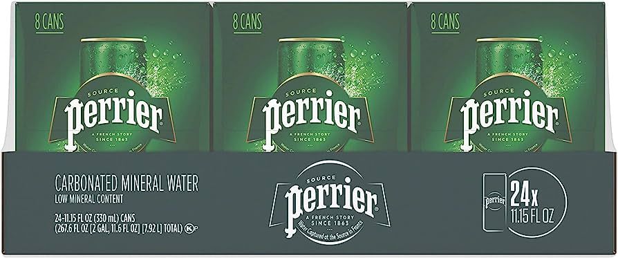 Perrier Sparkling Water, 11.15 Fl Oz Cans, 8 count (Pack of 3) | Amazon (US)