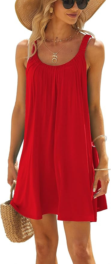 Jar of Love Women's Beach Dress Bikini Beachwear Coverups Casual Vacation Short Summer Halter Dre... | Amazon (US)