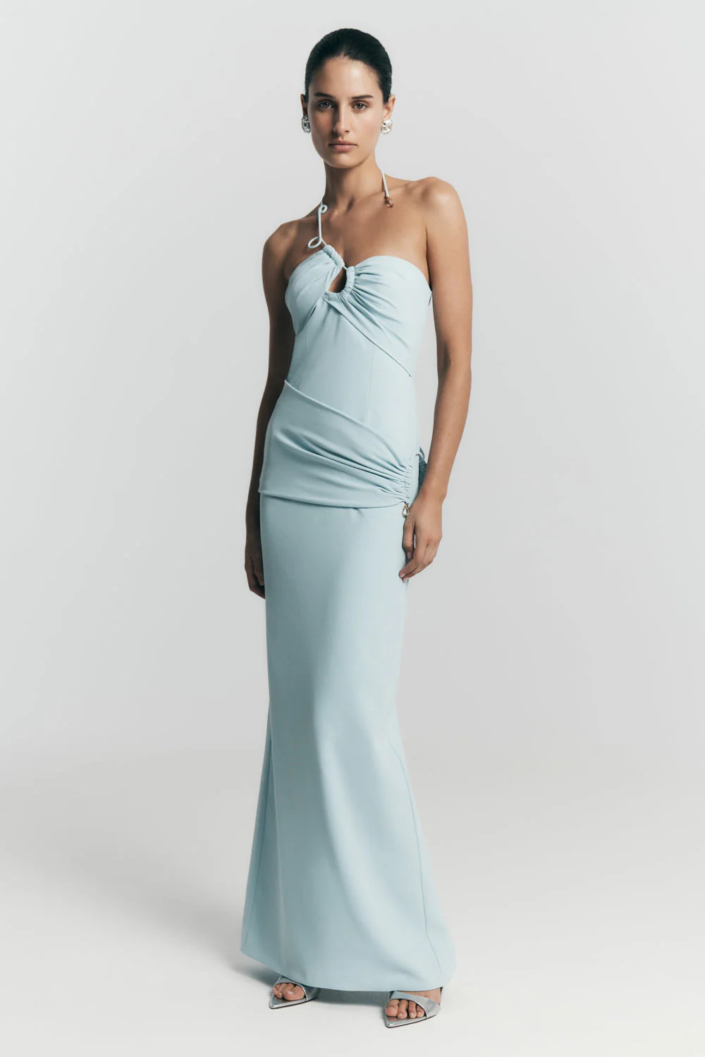 Lalia Teardrop Maxi Dress - Powder Blue | MESHKI US