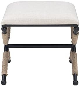 Linon Home Décor Farrow Campaign Accent Stool, Black | Amazon (US)
