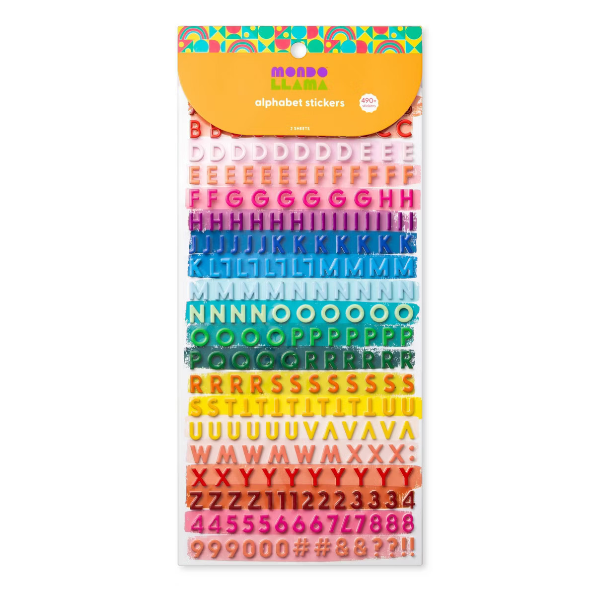 494ct Mini Alphabet Foam Stickers - Mondo Llama™: Small Letter & Number Scrapbook Stickers, 2 S... | Target