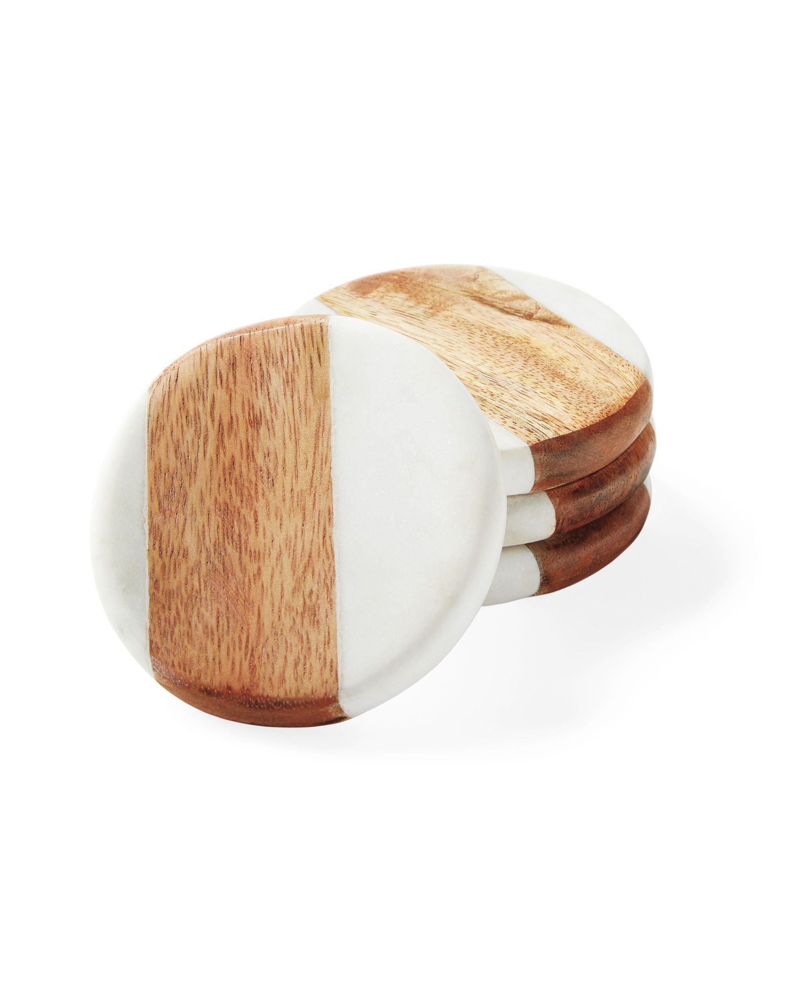 Wood and Marble Coasters (Set of 4)
        TT-EN163-01 | Serena and Lily