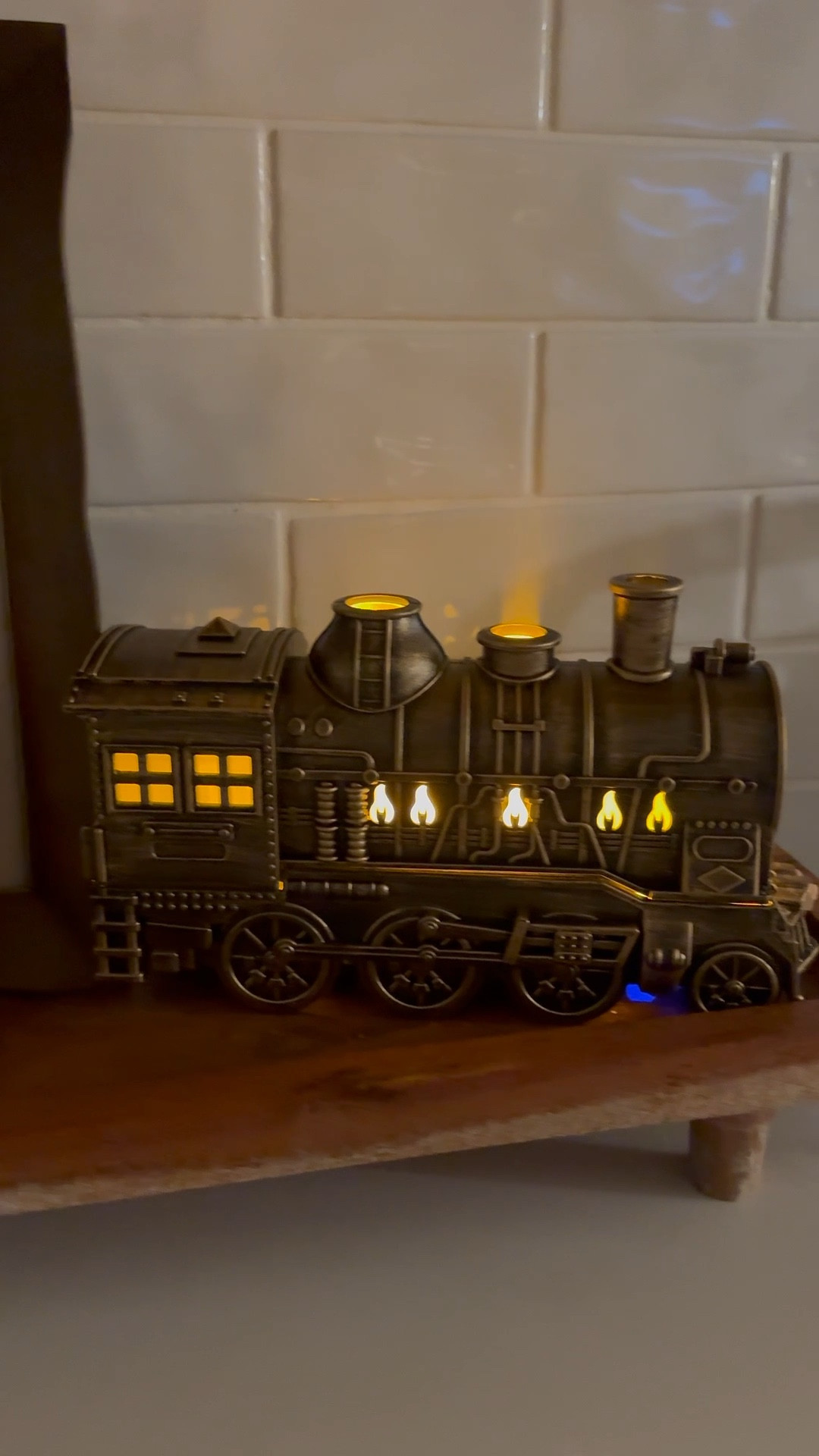 Christmas decor, essential oils, gold, train, holiday. 

#LTKdayinmylife #LTKHome #LTKHoliday