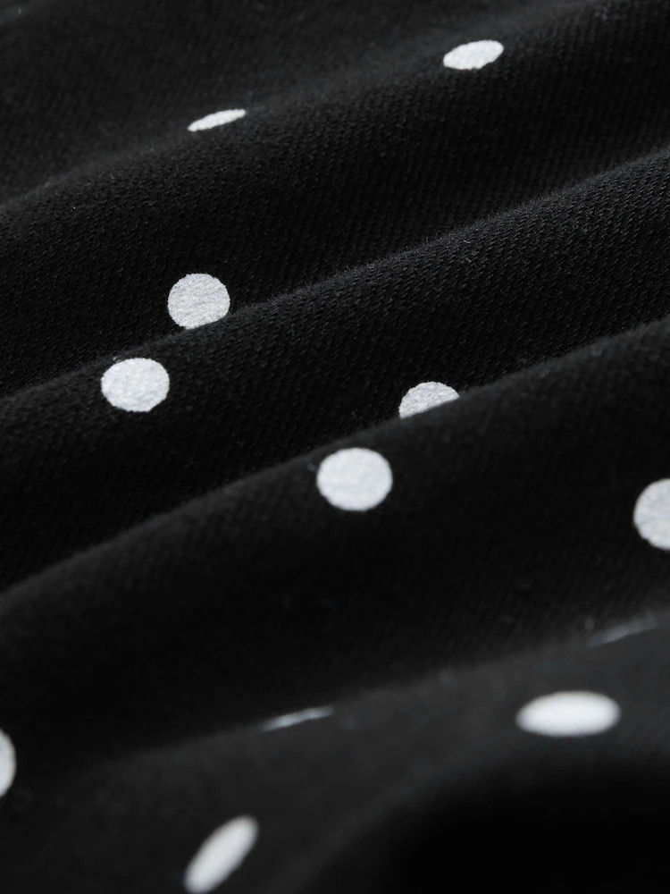 Gepunktet, Schwarz - Jersey-Leggings aus Denim mit Cropped-Fit | Next EU