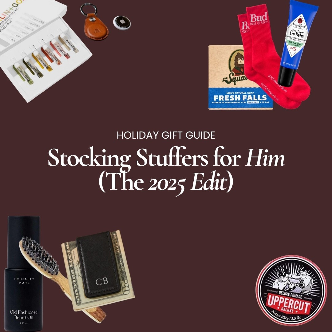 Stocking stuffers for him  

Practical, fun, and guy-approved stocking stuffers for him — grooming essentials, tech favorites, cozy basics, tools, and everyday upgrades he’ll actually use.

#LTKGiftGuide #LTKHoliday #LTKMens