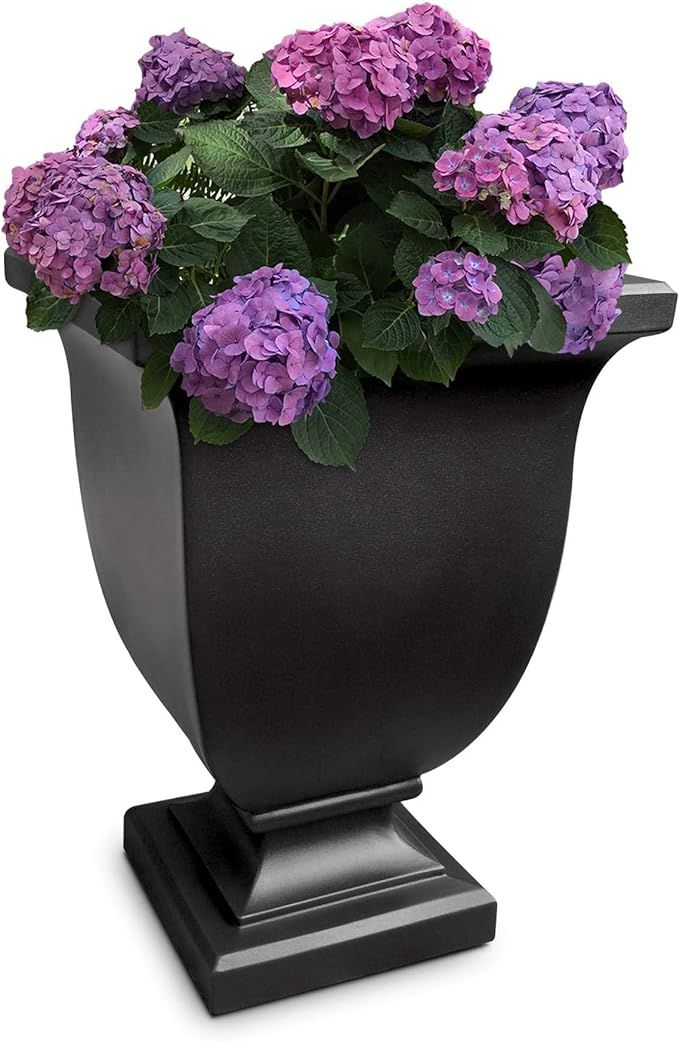Mayne Inc. Augusta 26in Tall Planter - Black - 18in L x 18in W x 26in H - with 5.8 Gallon Built-i... | Amazon (US)