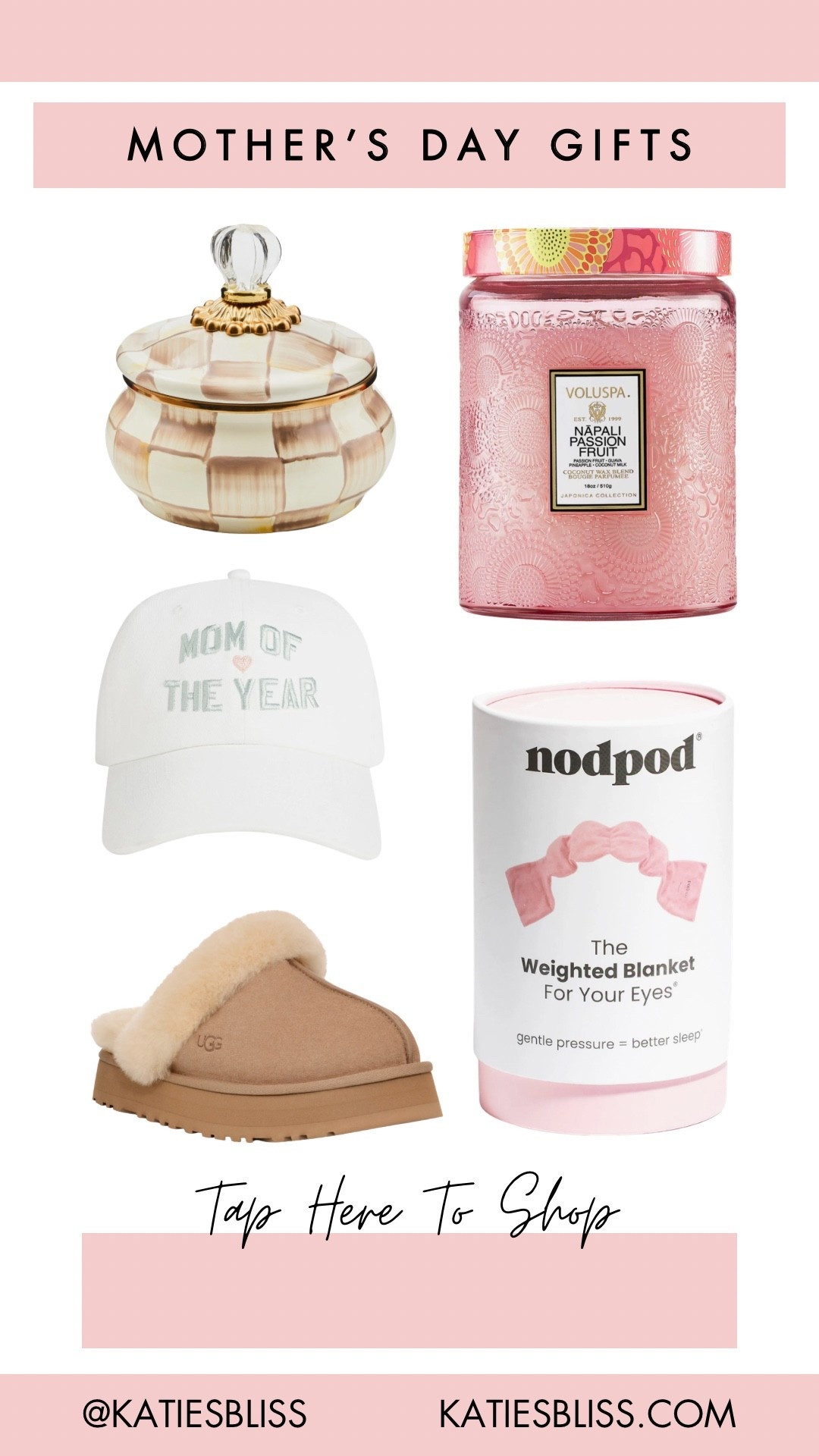 Mother’s Day gift ideas 💐

Mother’s Day. Mom. Gift guide. Candle. Nodpod. Hat. Mackenzie Childs. Ugg. Slippers. 



#LTKMothersDay