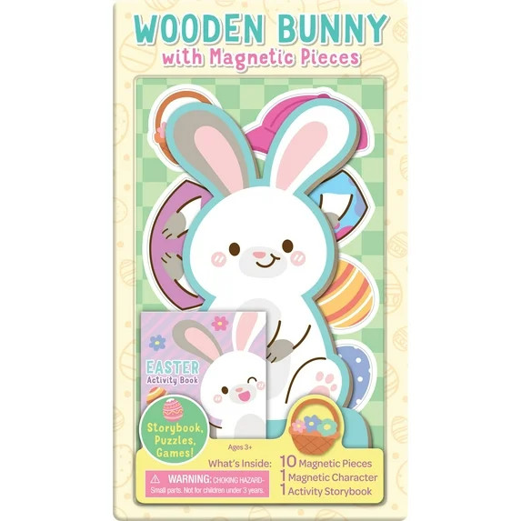 Easter Bunny Wooden Magnetic Dress Up Doll with 10 Clothing & Accessory Pieces | Walmart (US)