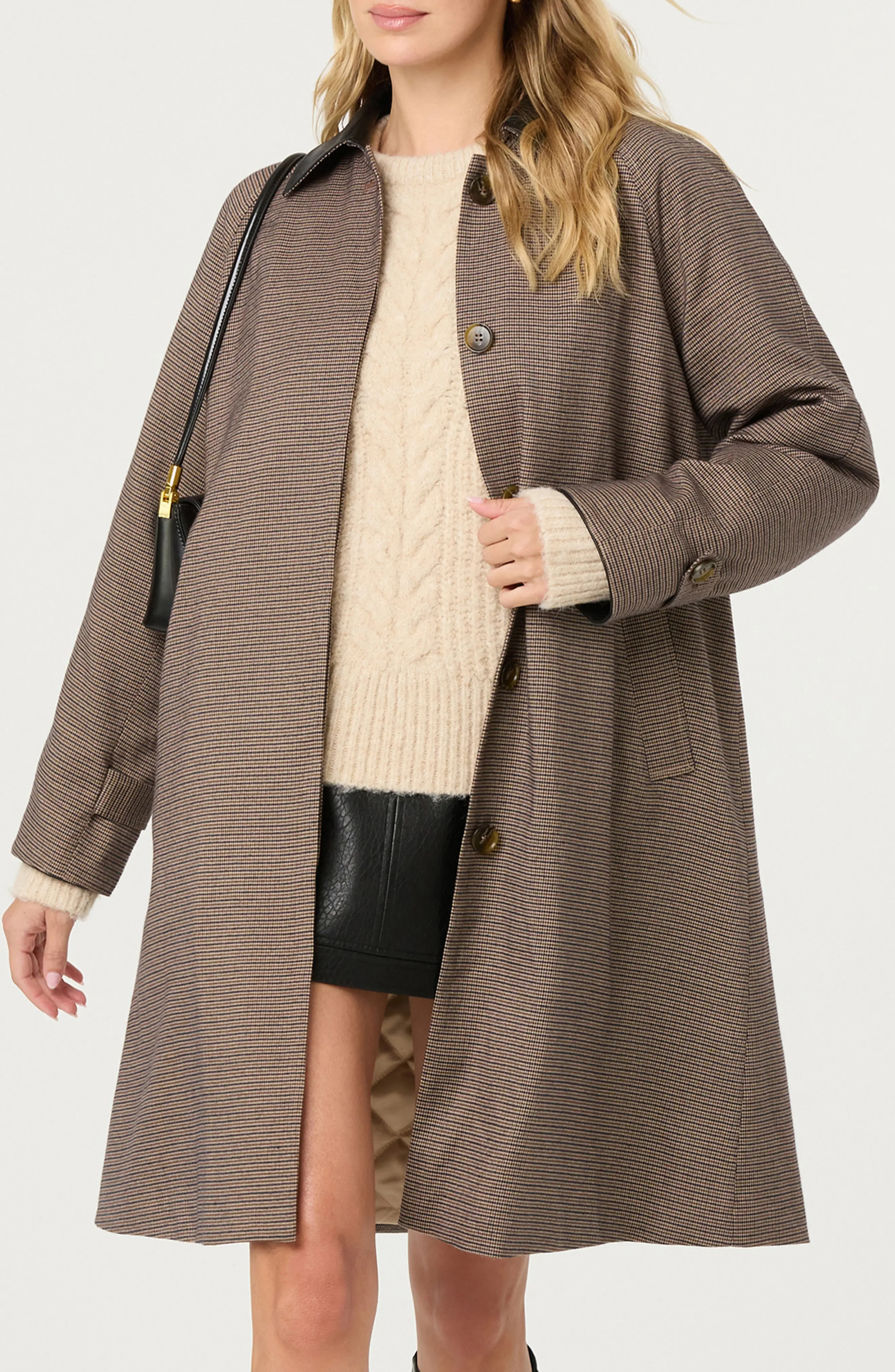 Raiden Faux Leather Collared Coat (Women) | Nordstromrack | Nordstrom Rack