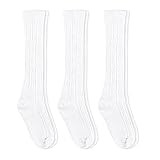 Jefferies Socks Girls' Classic Cable Knee High (Pack of 3) | Amazon (US)