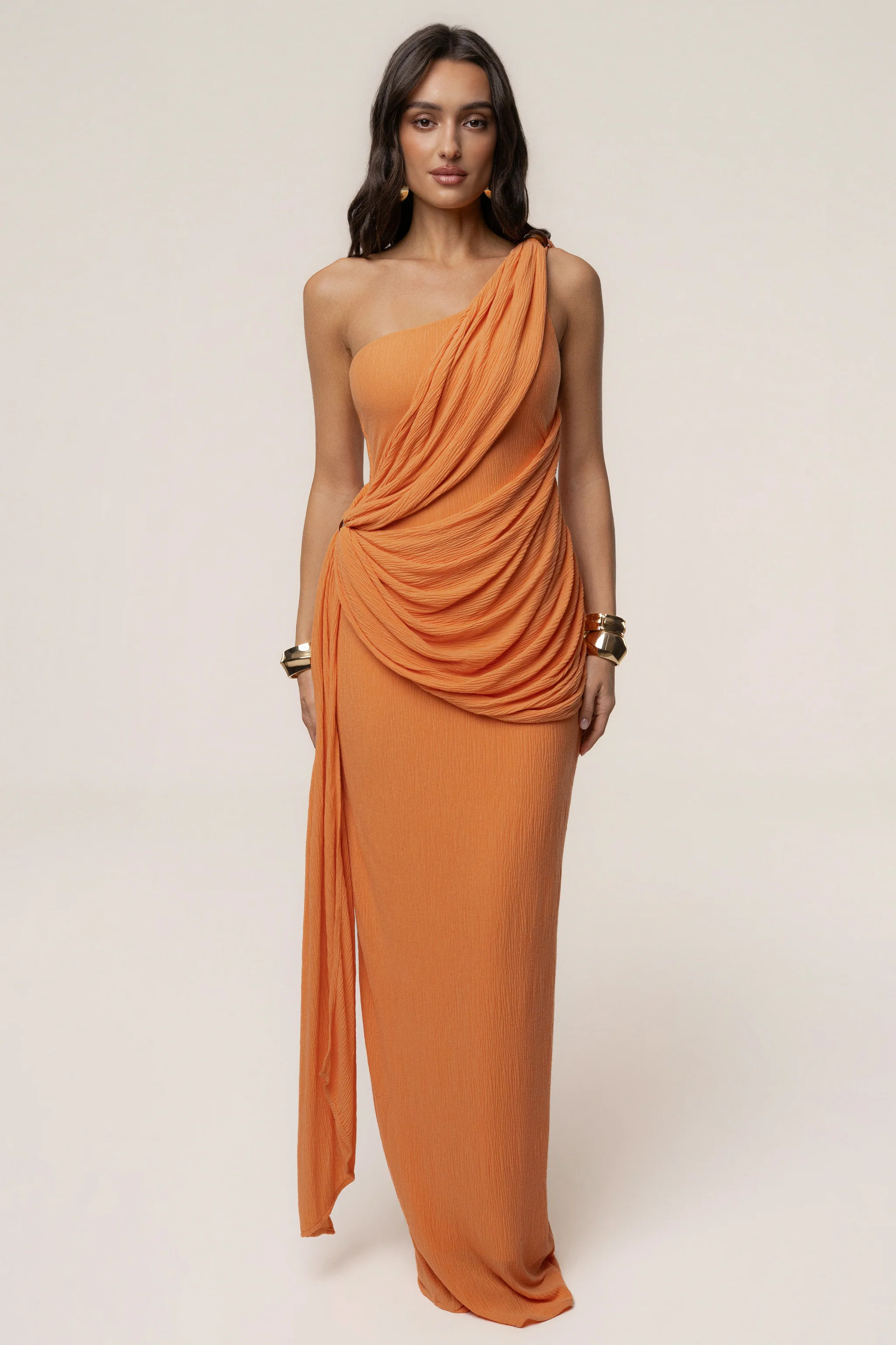 Coral Rich Mocha Wrap Dress | JLUXLABEL US