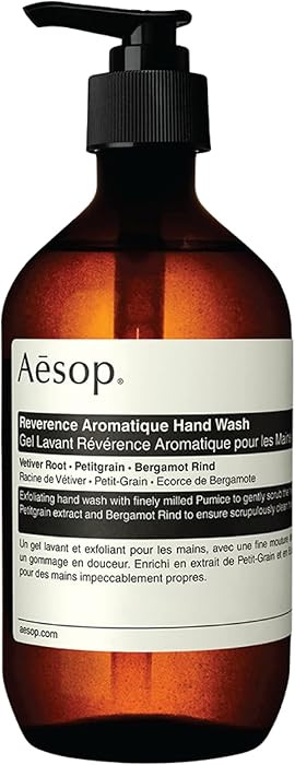 Aesop Reverence Aromatique Hand Wash | Woody, Earthy, Smoky | Gentle Exfoliating Cleanser For Ren... | Amazon (US)