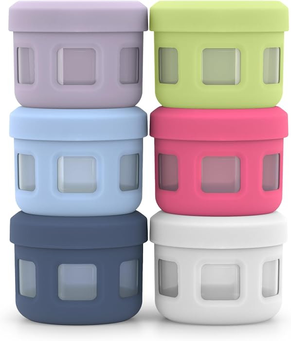 Ello Reusable Condiment Containers 4oz each with Screw-on Leak Proof Lid | Perfect for Salad Dres... | Amazon (US)