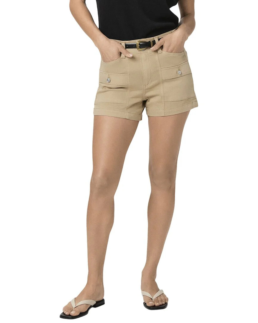 Paige Olivia Cargo Vintage Raffia Tan Short | Shop Simon