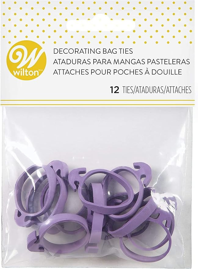 Wilton Icing Bag Ties, Reusable Rubber Icing Bag Ties, Piping Bag Acessories for Cake Decorating,... | Amazon (US)