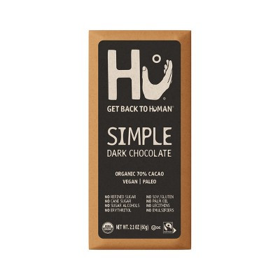 Hu Simple Dark Chocolate 70% Cacao Candy - 2.1oz | Target