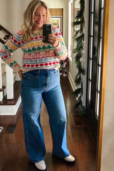 Cyber Monday here we come! 20% off my new walli case x Chris loves Julia. A wallet AND finger loop

Feeling festive in a fair isle sweater, AYR Wide leg denim, and chunky loafers and gold chain necklace. 
Love, Claire Lately 

Winter holiday outfit idea, casual weekend, comfortable, merit, one skin, phone case, trouser socks 

#LTKGiftGuide #LTKCyberWeek #LTKfindsunder50