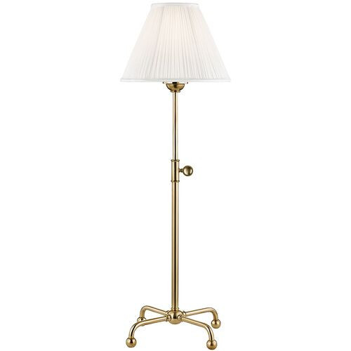 Classic No.1 Adjustable Table Lamp - Aged Brass - Gold | Desk Lamp, Bedside Lamp | One Kings Lane