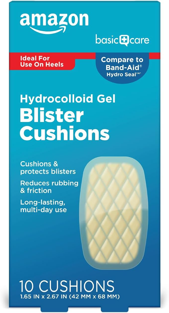 Amazon Basic Care Extreme Hydrocolloid Gel Blister Cushion Bandages for Heels, 2X Faster Healing,... | Amazon (US)