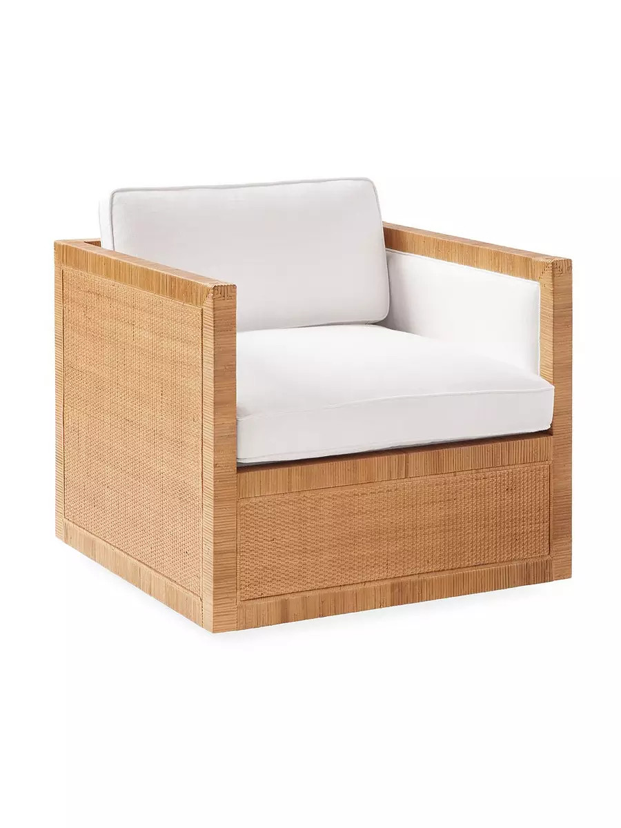 Balboa Rattan Swivel Chair | Serena and Lily