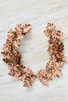 Copper Oak Leaves Swag | Anthropologie (US)