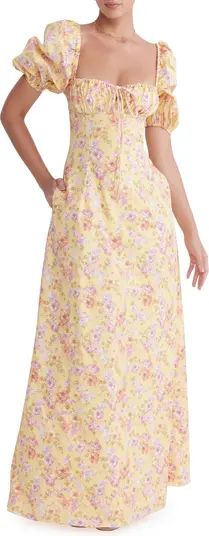 HOUSE OF CB Felizia Floral Puff Sleeve Maxi Dress | Nordstrom | Nordstrom