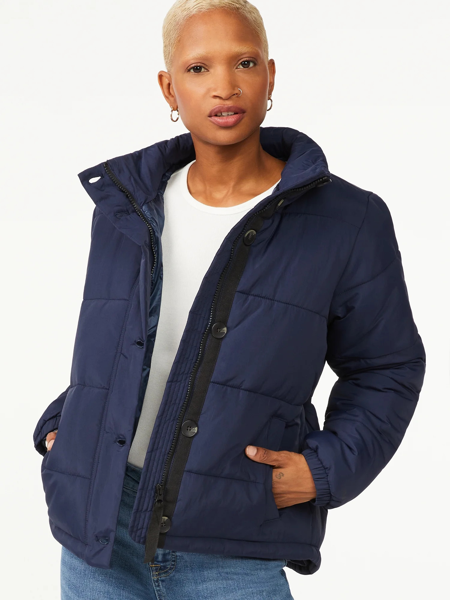 Free Assembly Women's Puffer Jacket | Walmart (US)