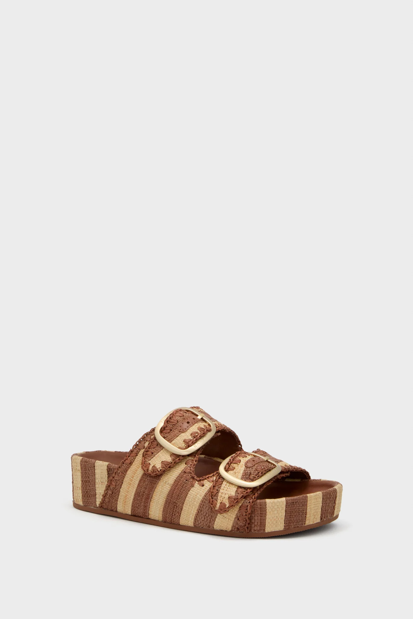 Brown Striped Theo Sandals | Tuckernuck (US)