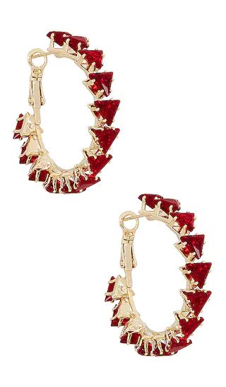 Ruby Hoops in Red | Revolve Clothing (Global)