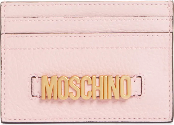 Moschino Logo Leather Card Case | Nordstrom | Nordstrom