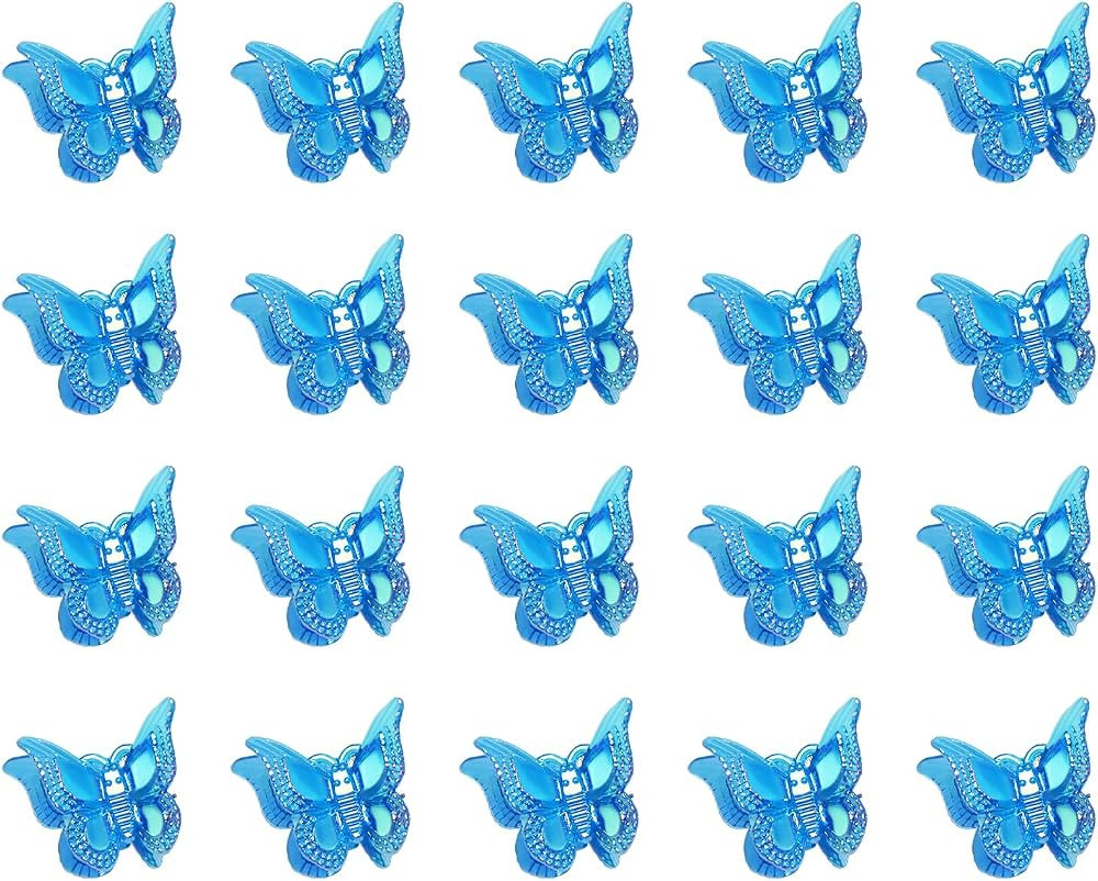 Penta Angel Mini Butterfly Hair Clips 20Pcs Tiny Glitter 90s Hair Claws Hair Pins Accessories for... | Amazon (US)