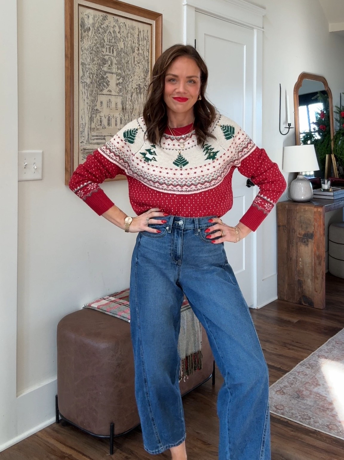 The CUTEST and softest holiday sweater for just under $20! SUCH A WIN 🎄✨ in small in size 0 jeans but they do run big 

#LTKHoliday #LTKGiftGuide #LTKCyberWeek