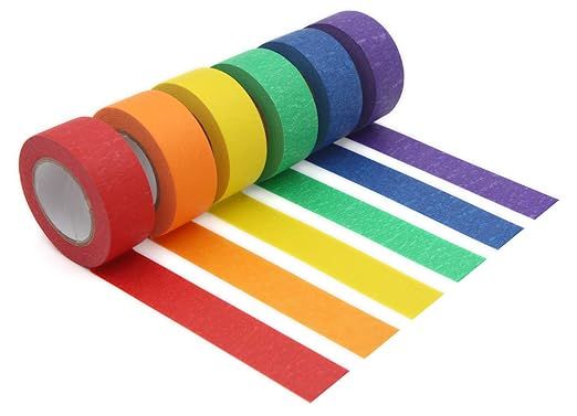 JONYEE Colored Masking Tape, Colored Painters Tape for Arts & Crafts, Labeling or Coding - Art Su... | Amazon (US)