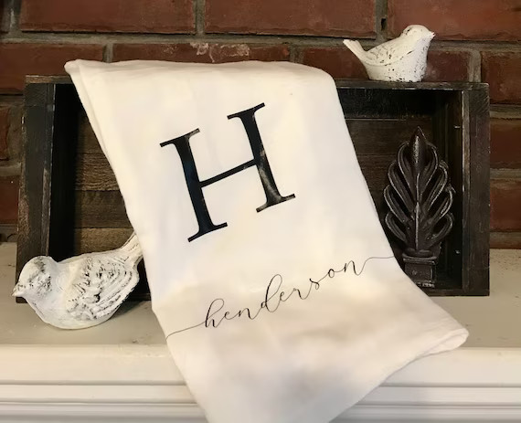 Personalized Last Name Tea Towel | Etsy (US)