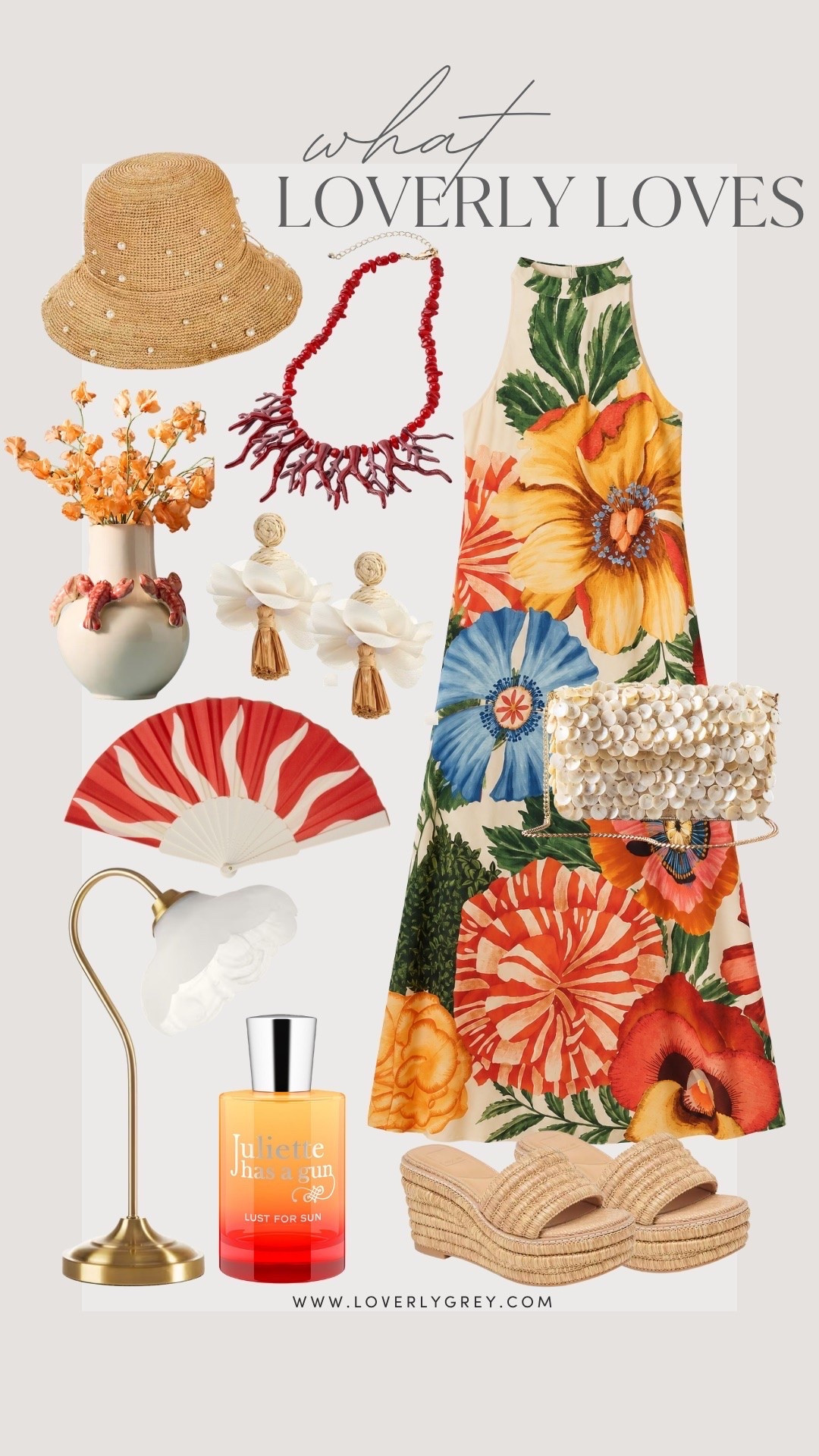This floral dress and the accessories are giving me all the tropical resort vacation vibes! This color palette makes me so happy and reminds me of the beach at sunset 😍 obsessed with every piece!

Loverly grey, farm rio, Anthropologie, Walmart beautiful lamp, coral necklace, summer fragrance for her, cute handheld fan, pearl straw hat, neutral summer wedges, vacation resort wear outfit ideas

#LTKTravel #LTKSeasonal