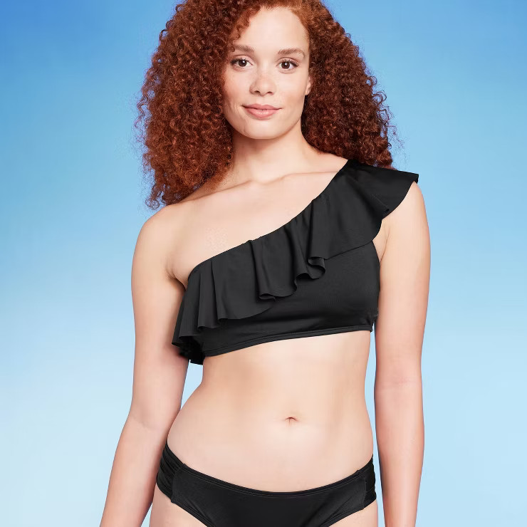 Women's One Shoulder Flounce Bikini Top - Kona Sol™ | Target