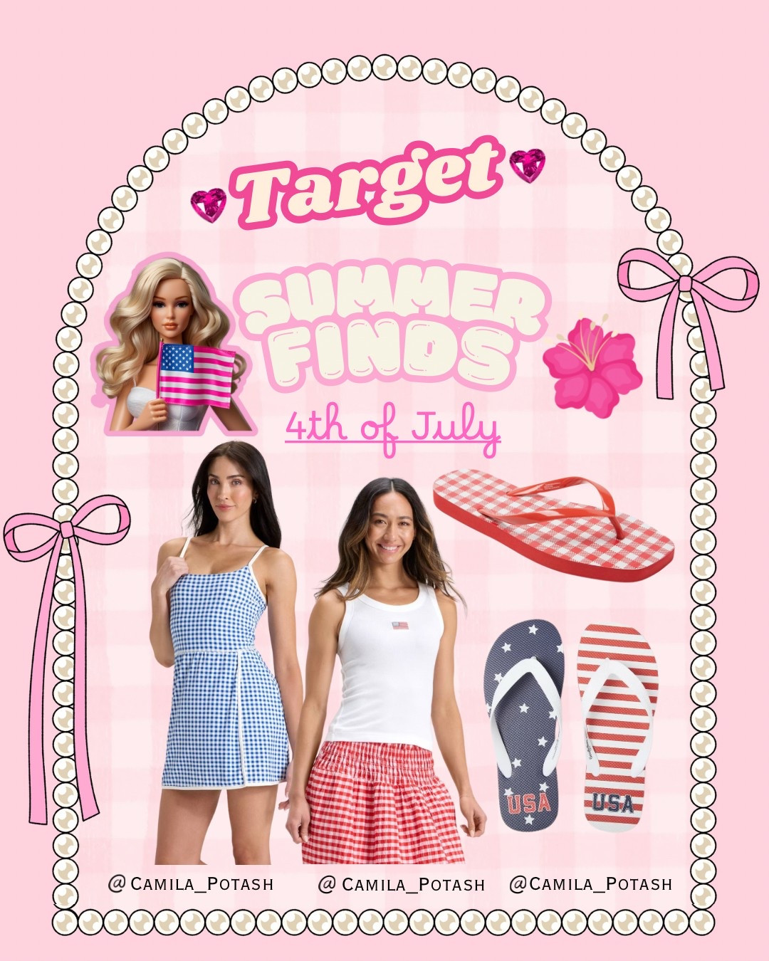 🎆 Target 4th of July Summer Style Drop! 

Comfy, cute, and totally patriotic 🇺🇸 These budget-friendly Target finds are made for BBQs, fireworks, beach days, and all your red-white-and-blue moments!

💙 Gingham girlie dreams come true with this blue check mini dress—flattering, lightweight, and under $30!
❤️ The red gingham ruffle skirt + flag tank combo is the ultimate festive and feminine look!
🩴 Don’t sleep on these USA flip flops (under $5!)—available in stars, stripes, and checkered prints!

🛍 Everything is shoppable now & still in stock—tap to add to cart before they’re gone! 🔥

#TargetStyle #LTK4thOfJuly #TargetFinds #SummerStyleVibes #GinghamOutfits #TargetGingham #LTKSummerLooks #LTKUnder30 #TargetOOTD #RedWhiteAndCute #July4thFashion #LTKBeachReady #TargetShoes #PatrioticFashion #ShopTheLook #AffordableStyle #TargetHolidayFinds

	•	4th of July outfits Target
	•	Target summer dresses 2025
	•	blue gingham mini dress
	•	red white blue outfit
	•	patriotic skirt and tank set
	•	affordable 4th of July looks
	•	Target flip flops stars and stripes
	•	cute 4th of July clothes
	•	women’s gingham dress Target
	•	red gingham skirt Target
	•	USA sandals Target
	•	Target summer fashion
	•	holiday weekend outfit ideas

#LTKStyleTip #LTKTravel #LTKSummerEdit