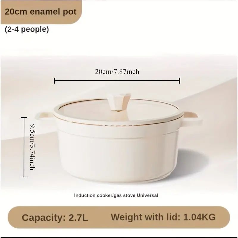 Enameled Dutch Oven Pot With Glass Lid Enameled Cast - Temu | Temu Affiliate Program