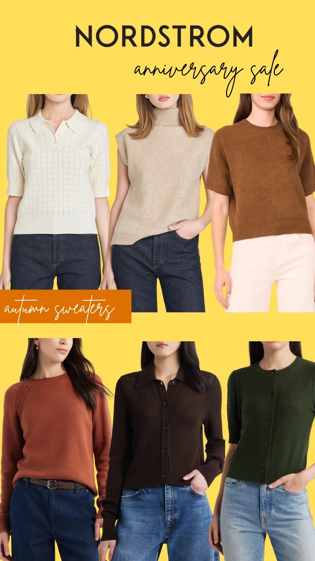 Nordstrom Anniversary sale sweaters for autumns, short sleeve sweater, mock neck, sleeveless, cardigan, lace sweater, classic style, turtle neck, fall, workwear, midsize, 40s, 30s, casual

Brown, beige, green, chestnut, rust, ivory, espresso, tan

True Autumn, Dark Autumn, Soft Autumn, Warm Autumn, HOC Autumn, House of Colour Autumn, color analysis 
 

 #LTKSaleAlert #LTKMidsize #LTKFindsUnder100