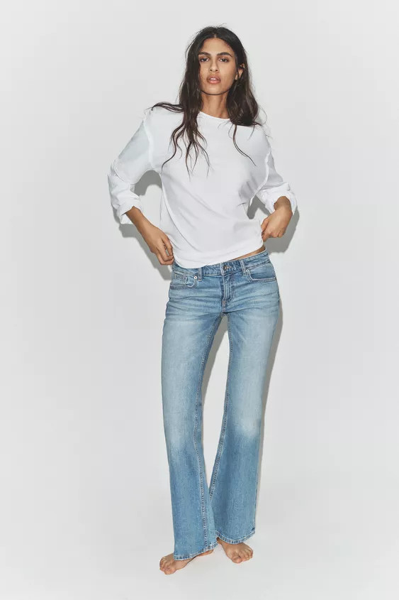 TRF BOOTCUT LOW-RISE JEANS | Zara UK