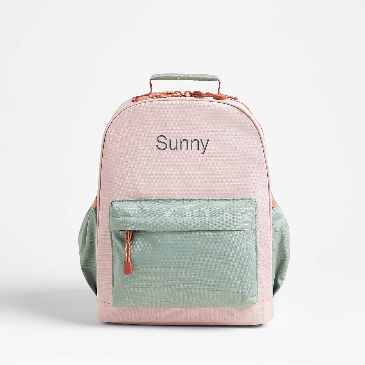 Leopard Floral Personalized Medium Kids School Backpack with Side Pockets + Reviews | Crate & Kid... | Crate & Barrel