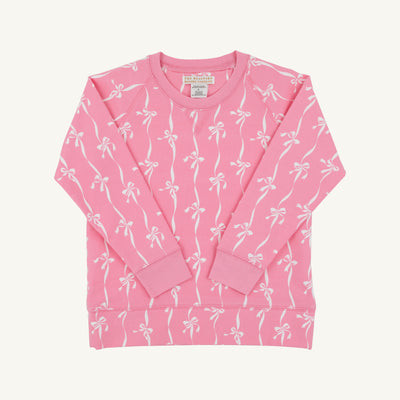 Cassidy Comfy Crewneck - Bell Court Bows (Hamptons Hot Pink) | The Beaufort Bonnet Company