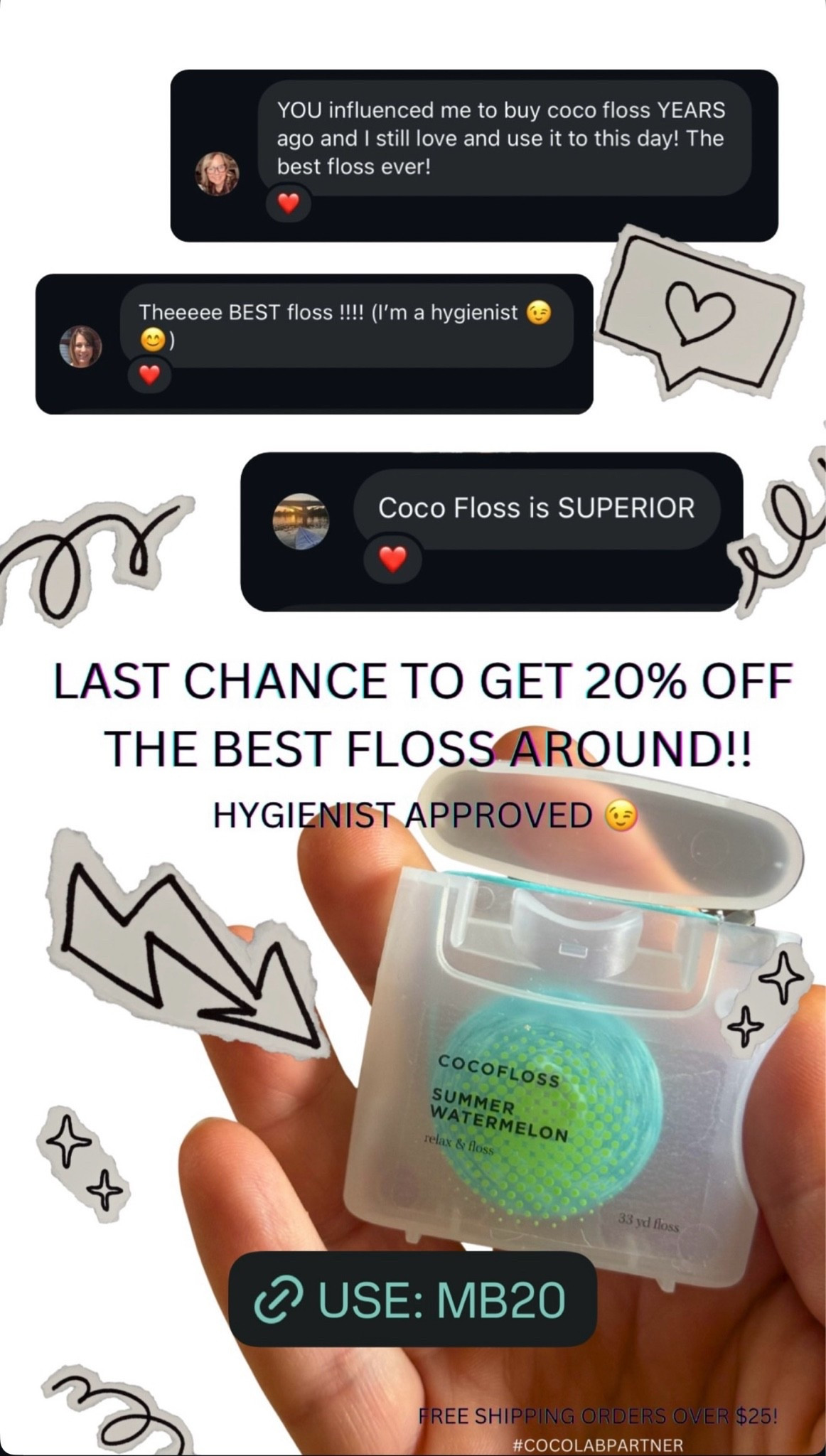 BEST. FLOSS. EVER.

Use code: MB20 to save 🙌🏼

#cocolabpartner

#LTKBeauty #LTKdayinmylife #LTKOver40