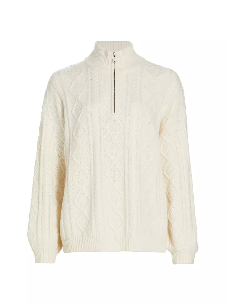 Dakota Cable-Knit Half-Zip Sweater | Saks Fifth Avenue