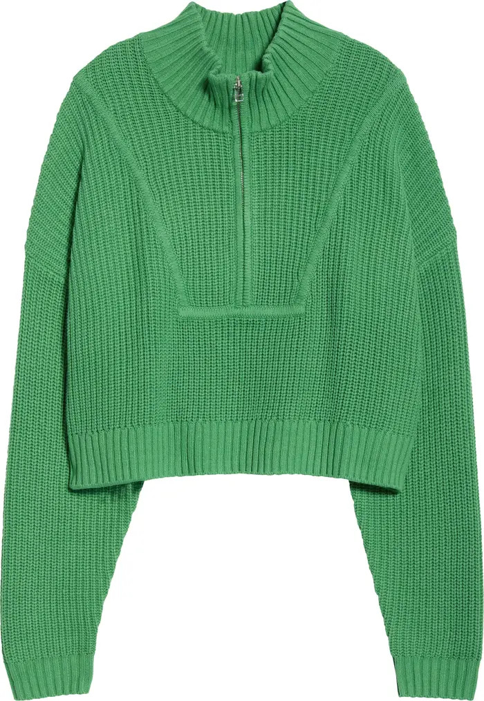 Hampton Crop Half-Zip Sweater | Nordstrom