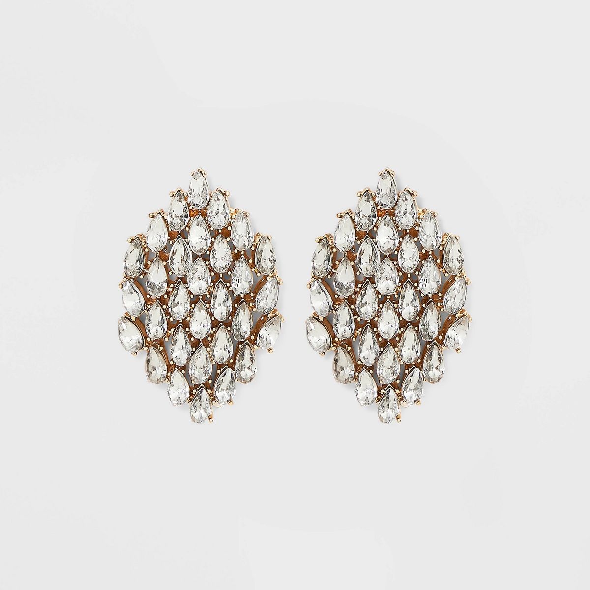 SUGARFIX by BaubleBar Crystal Teardrop Stud Statement Earrings - Gold | Target