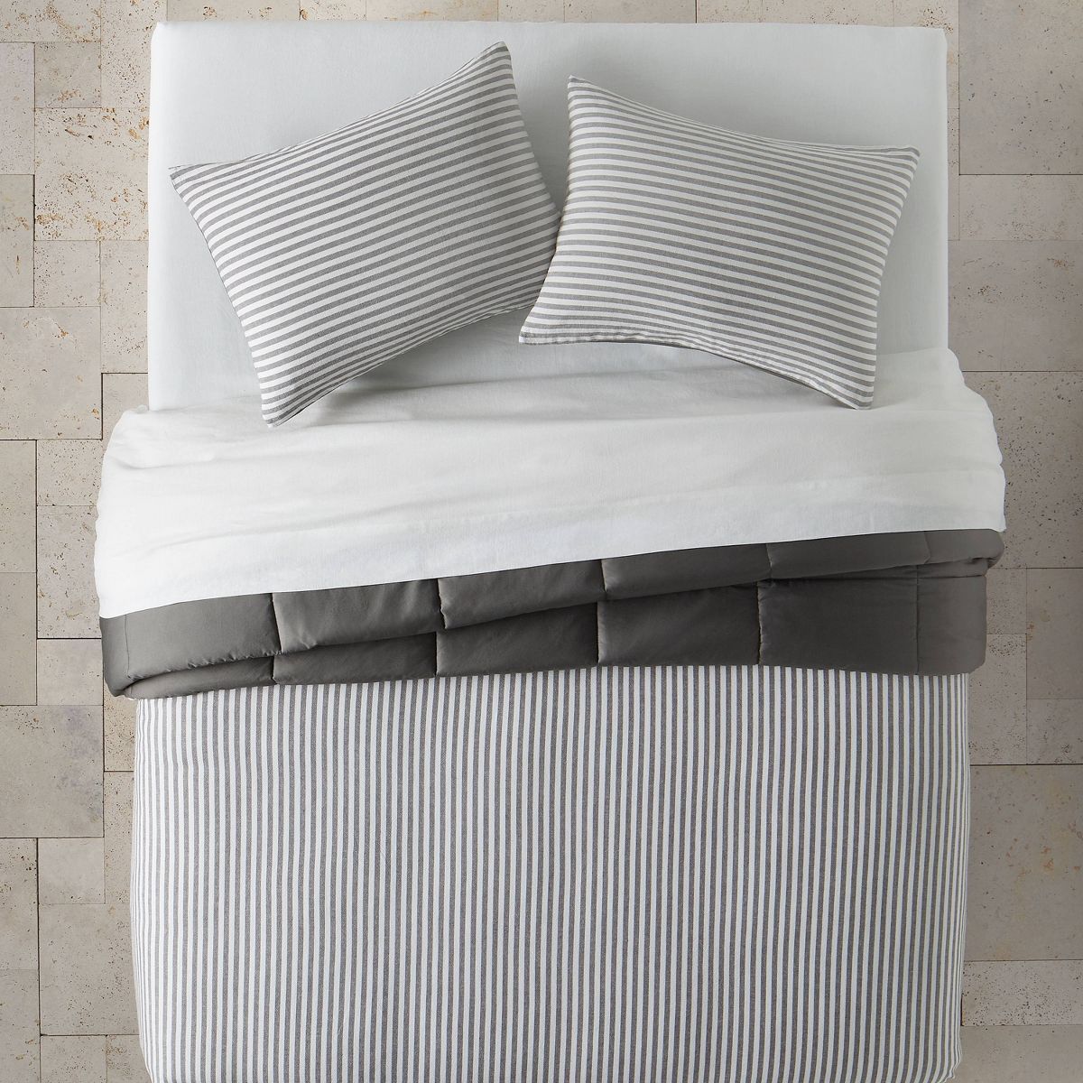 Heavyweight Linen Blend Stripe Comforter & Sham Set - Casaluna™ | Target