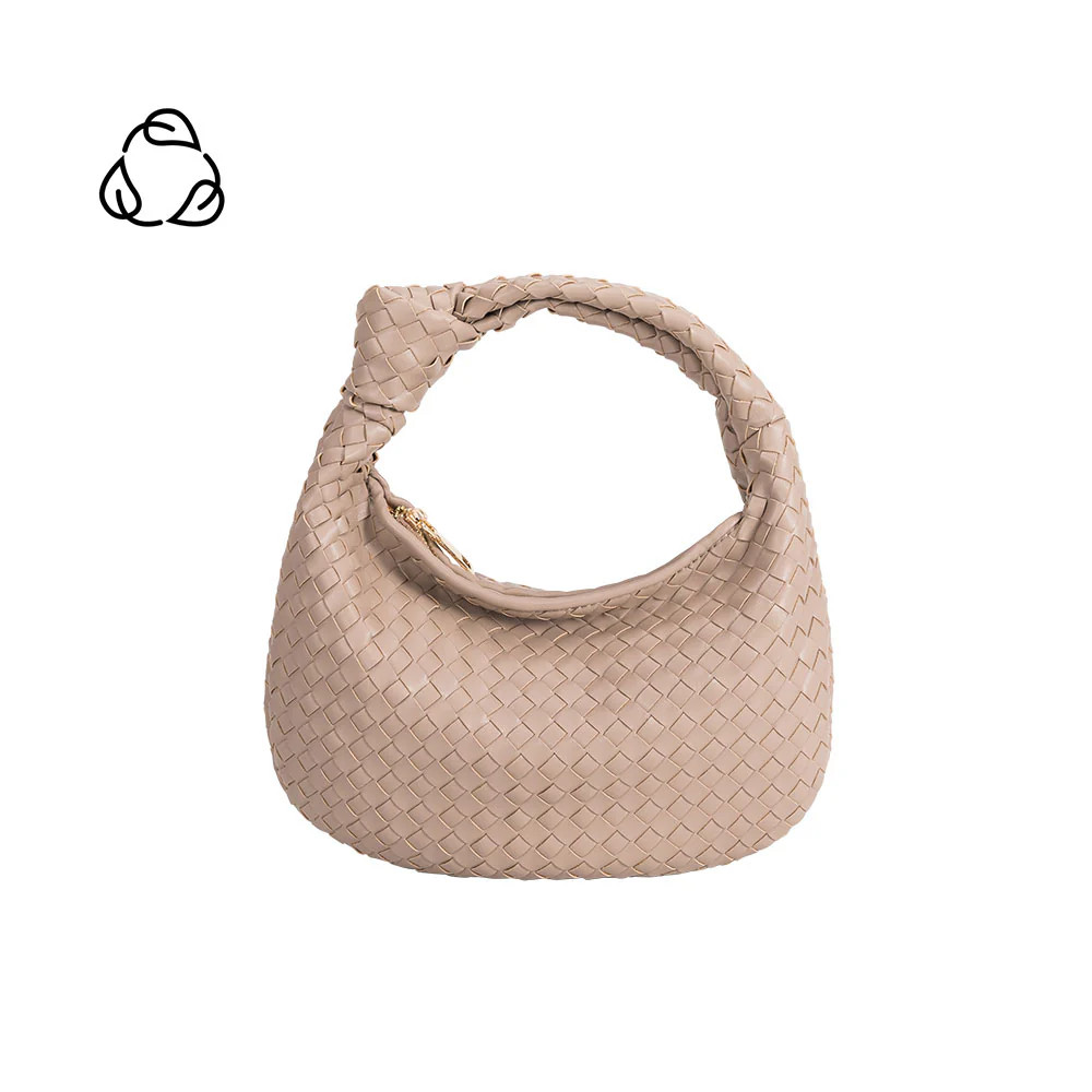 Drew Nude Small Recycled Vegan Top Handle Bag | Melie Bianco