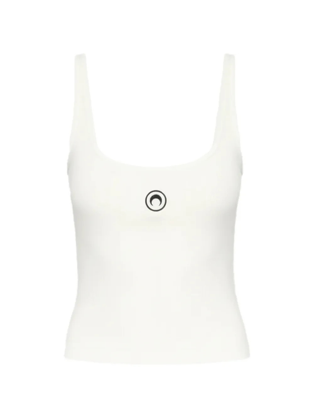 Marine Serre Moon-logo ribbed tank top - White | Farfetch Global